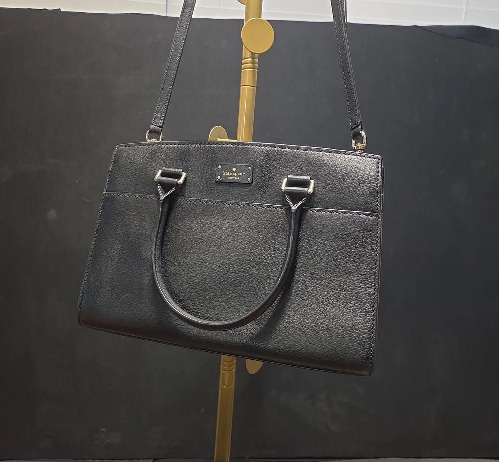 Kate Spade Black Leather Satchel Bag